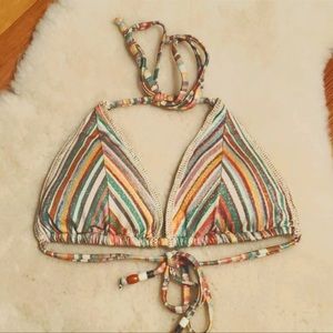 Becca Metallic Stripe Bikini Set NWOT